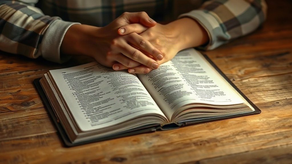 Two people praying over a Bible, keeping God at the center of a relationship