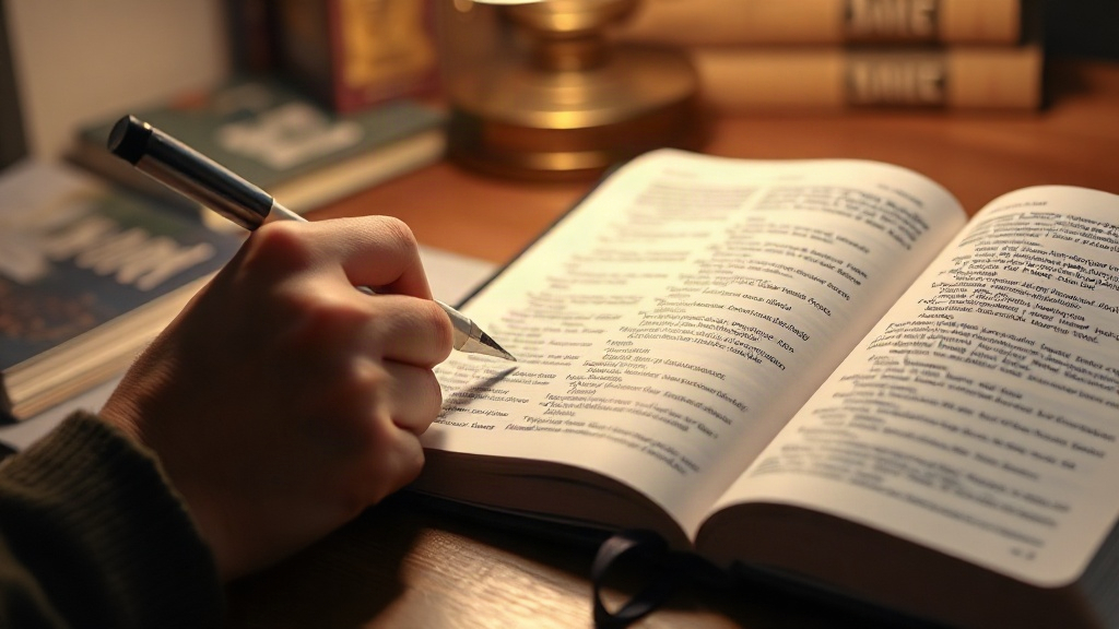Taking notes while studying the Bible