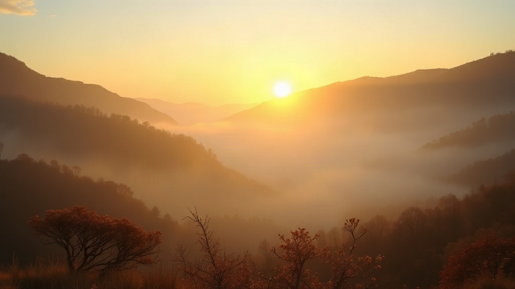 Sunrise over a valley, God breaking generational financial curses